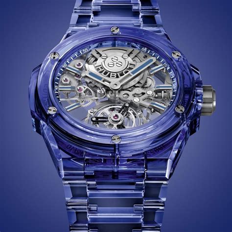 hublot blue dog watch|Hublot full blue tourbillon.